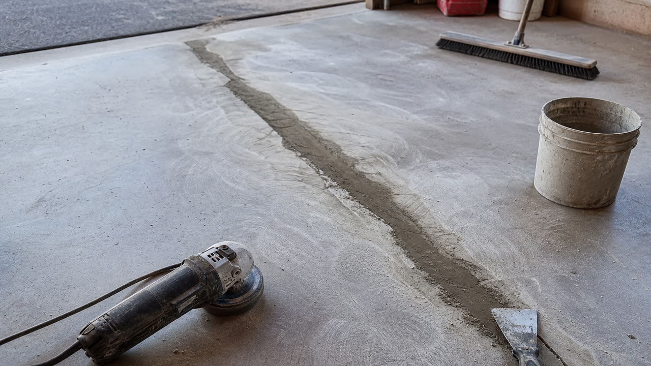 Phoenix Concrete Garage Floor Crack Repair near Phoenix East Valley