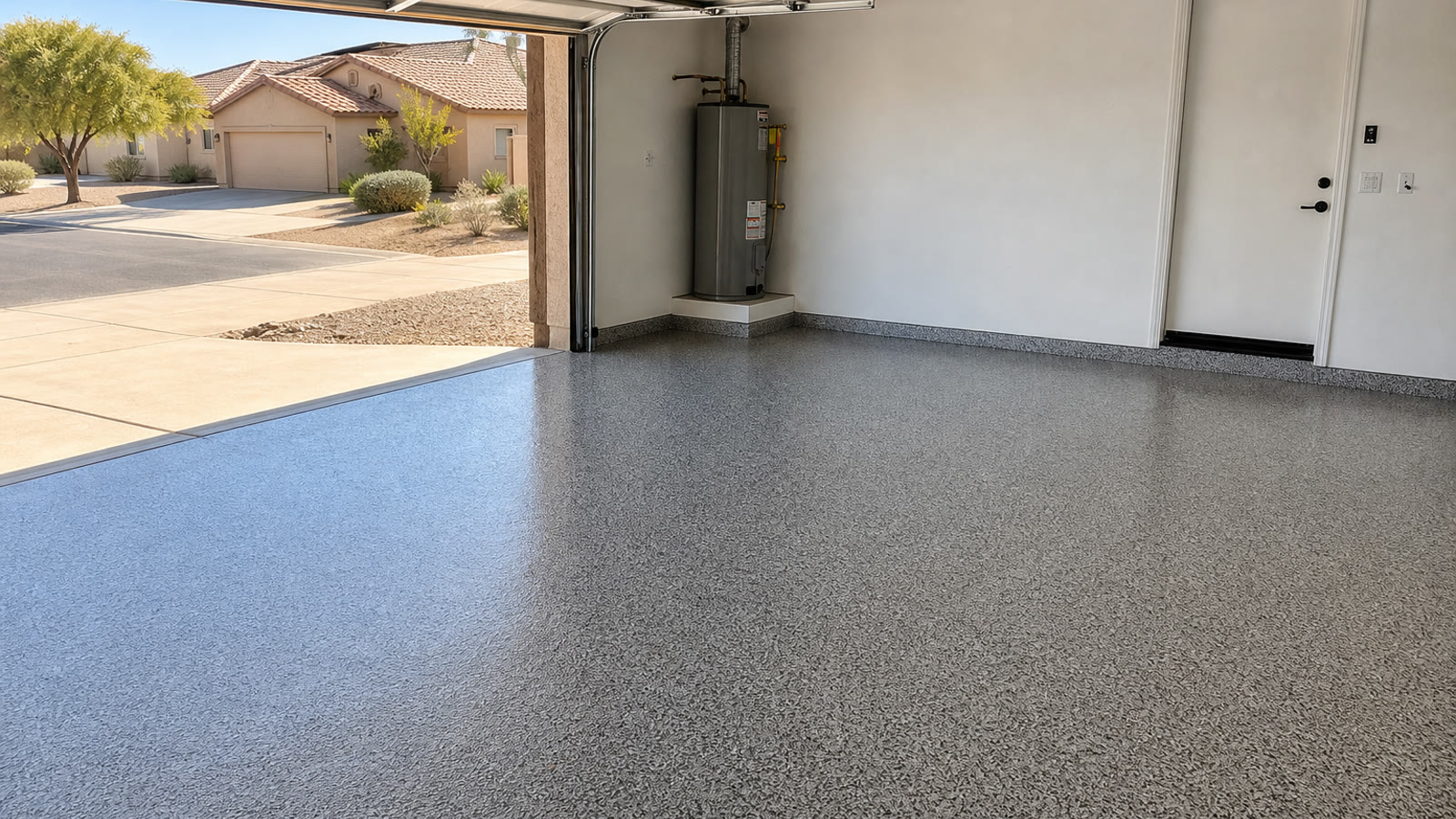 Phoenix East Valley jobsite detail from phoenix east valley garage floor coatings finished result photo